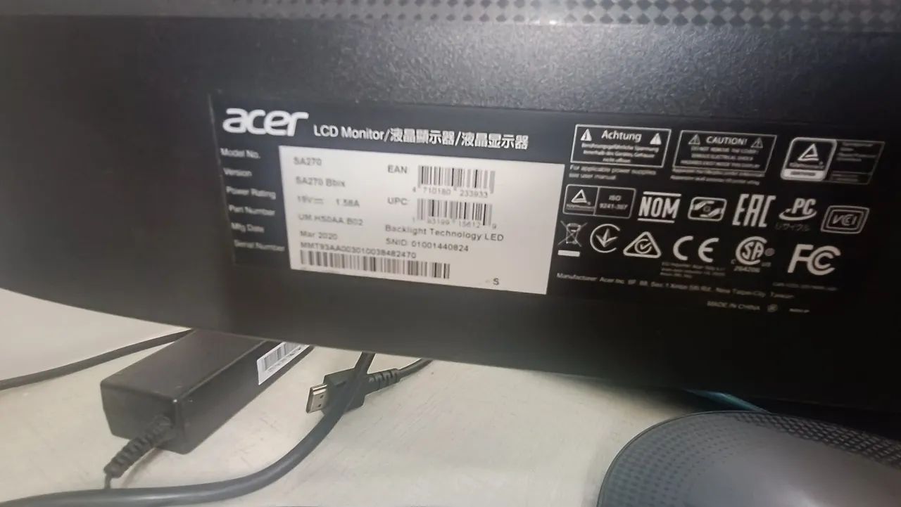 Monitor Acer SA270 27Polegadas  IPS 75Hz - Foto 4