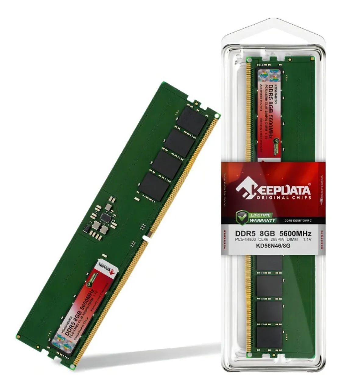 Memória DDR5 8GB 5600MHz Keepdata Kd56n46/8G nova e lacrada para
