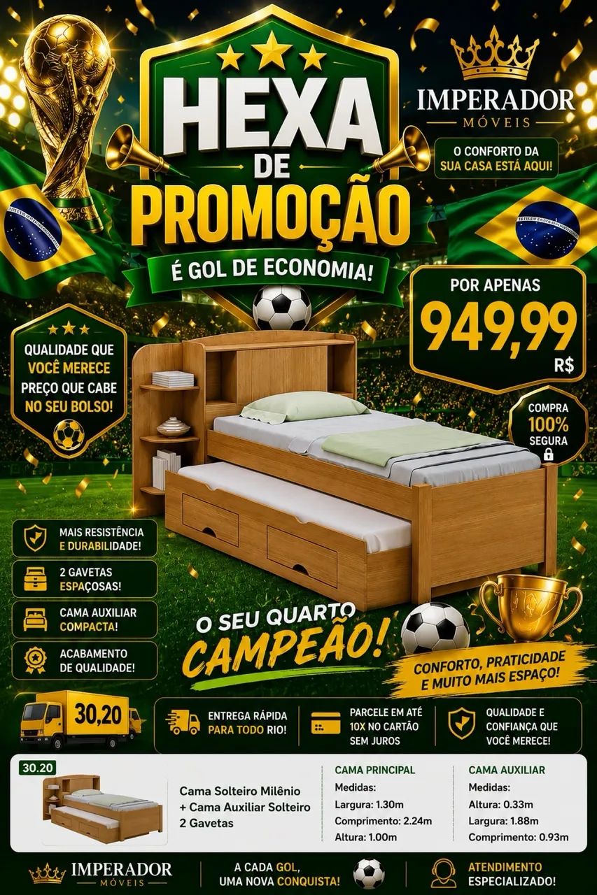 Cama Solteiro Milênio 