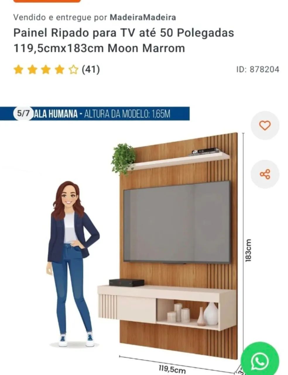 Painel para sala com TV de 55 polegadas super novo - Foto 2