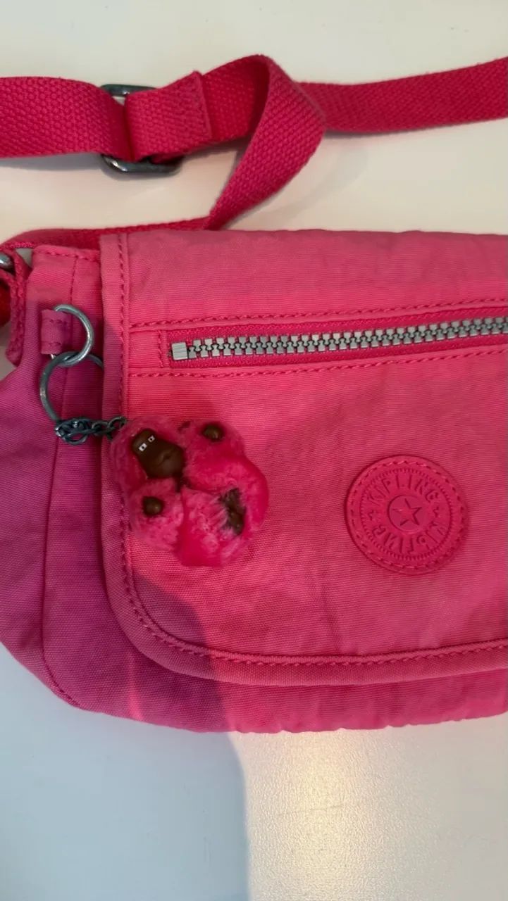 Bolsa tiracolo Kipling Rosa - Foto 4