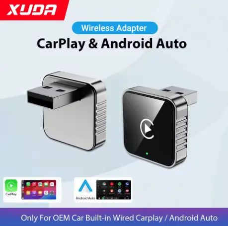 Adaptador Sem Fio XUDA2in1 para CarPlay e Android Auto