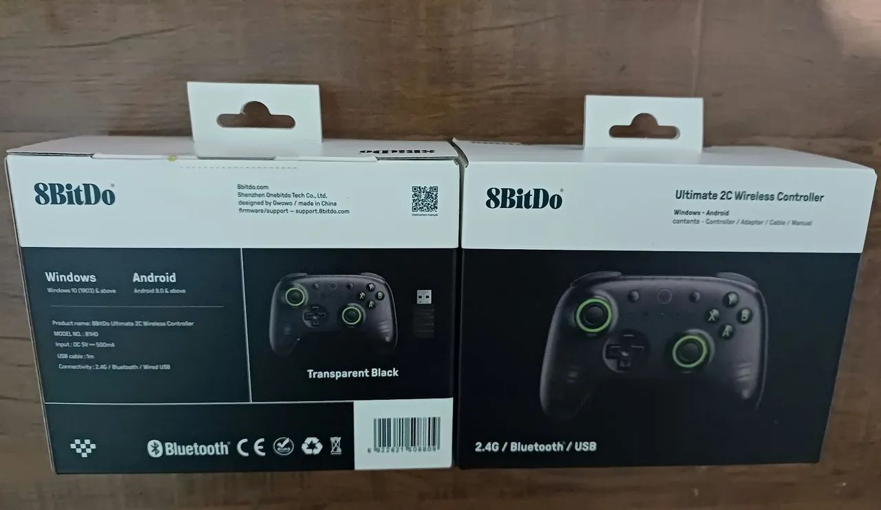 8BitDo Ultimate 2c Transparent Black Tri-Mode - Foto 2