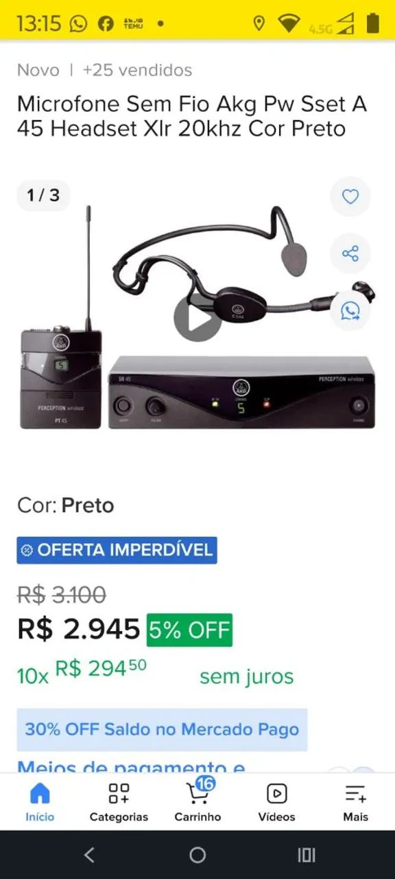 Microfone headset  - Foto 4