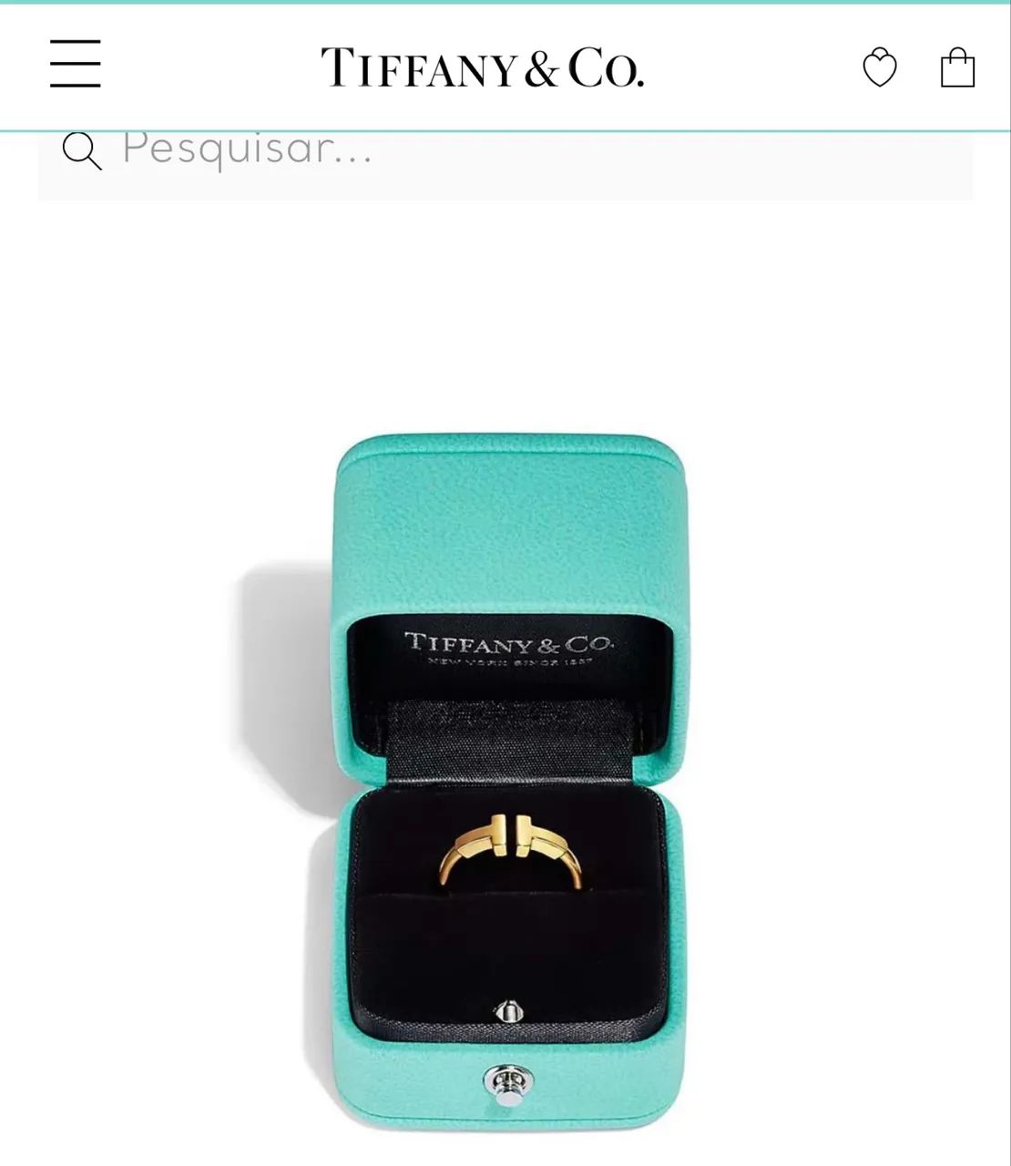Anel  aliança ouro Tiffany & Co 