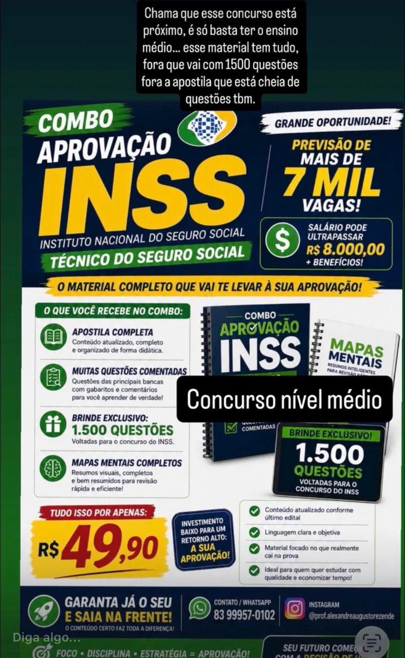 Apostila concurso nível médio para o INSS técnico de seguro social - Foto 2