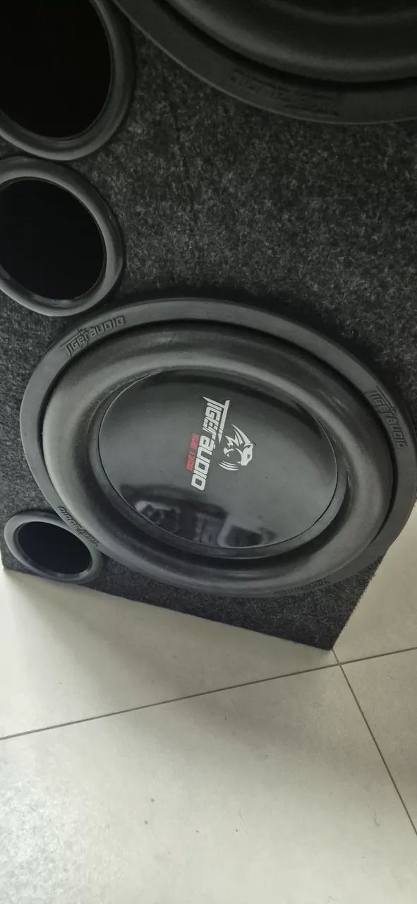 Vendo caixa com dois subwofers Tiger Áudio 1300w - Foto 4