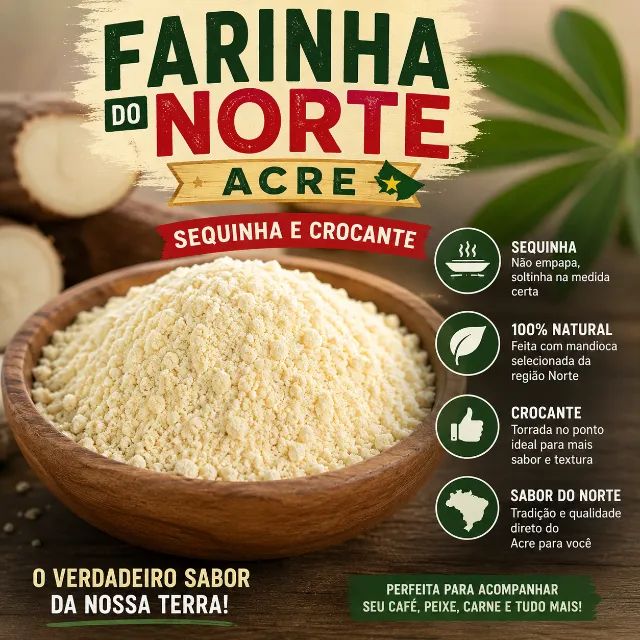 Farinha do Acre Branca Sequinha | Qualidade Premium 
