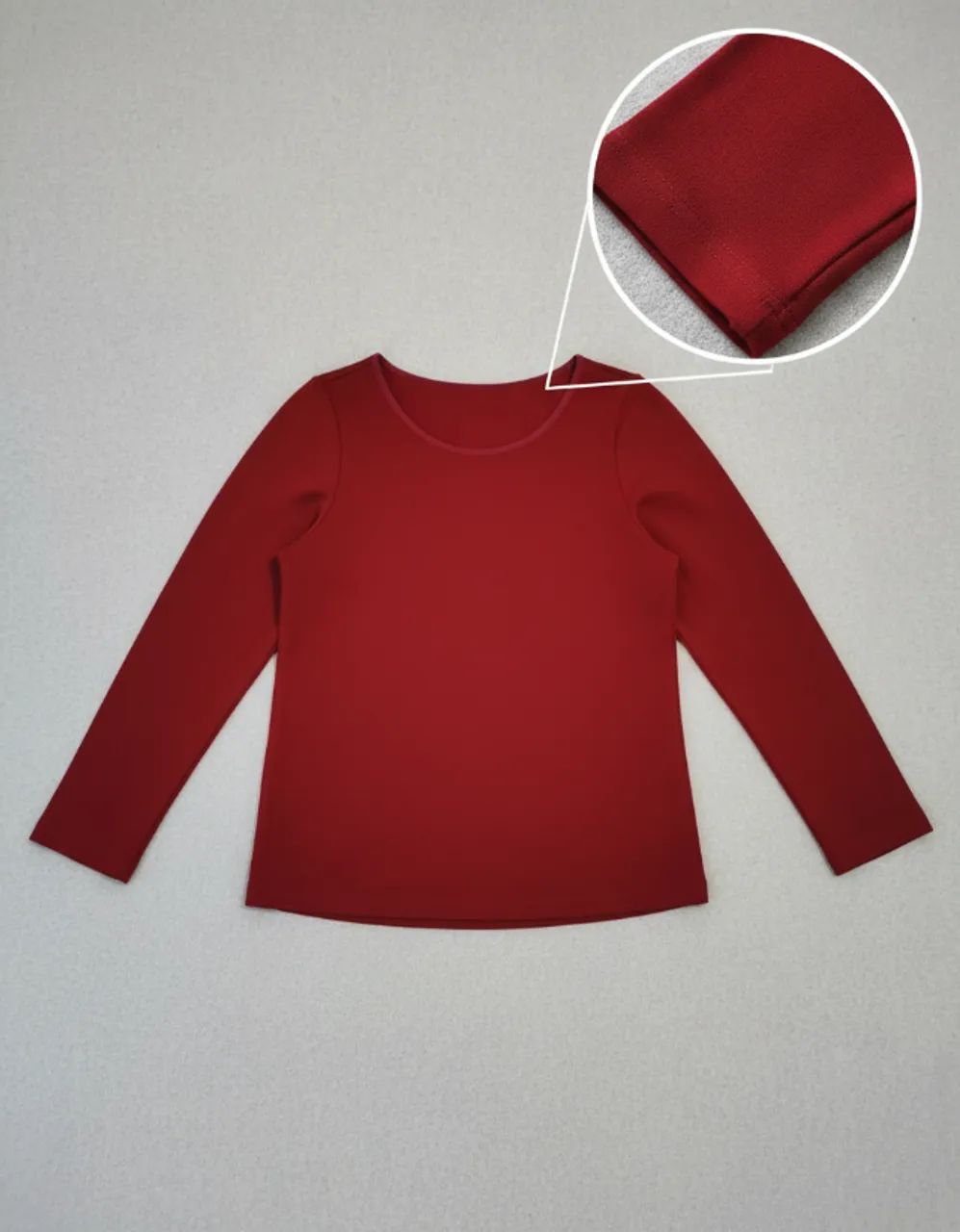 Blusa Vermelha Clássica Manga Longa - Foto 4
