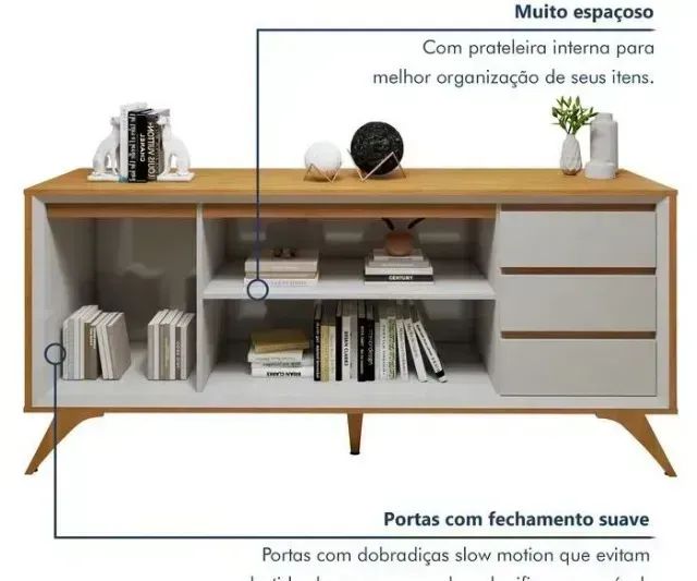 Buffet 3 Portas Vertex  1,80m  Produto Novo!! Pronta Entrega!! - Foto 5