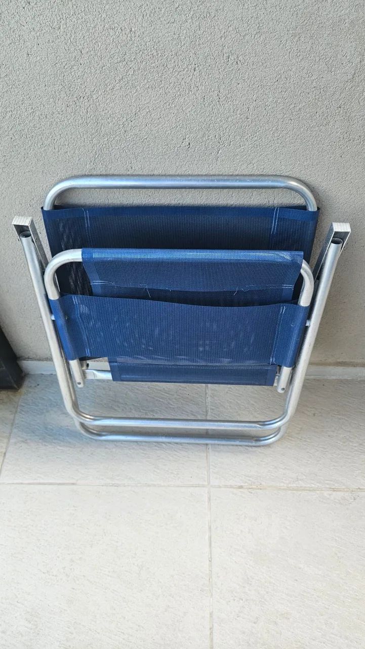 Cadeira de praia e piscina Oversize Alumínio Azul Mor - Foto 3