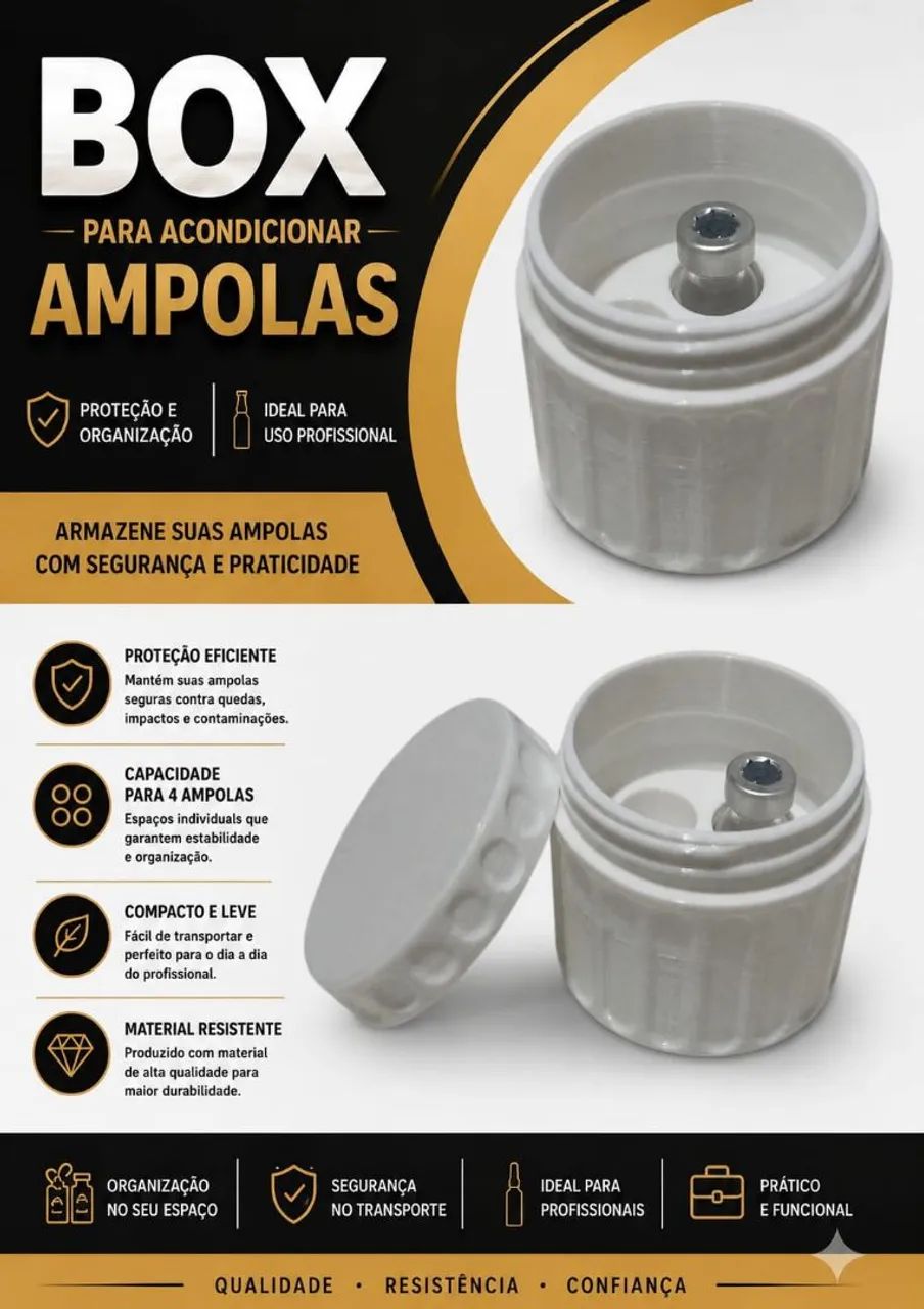 Box redonda para ampolas 