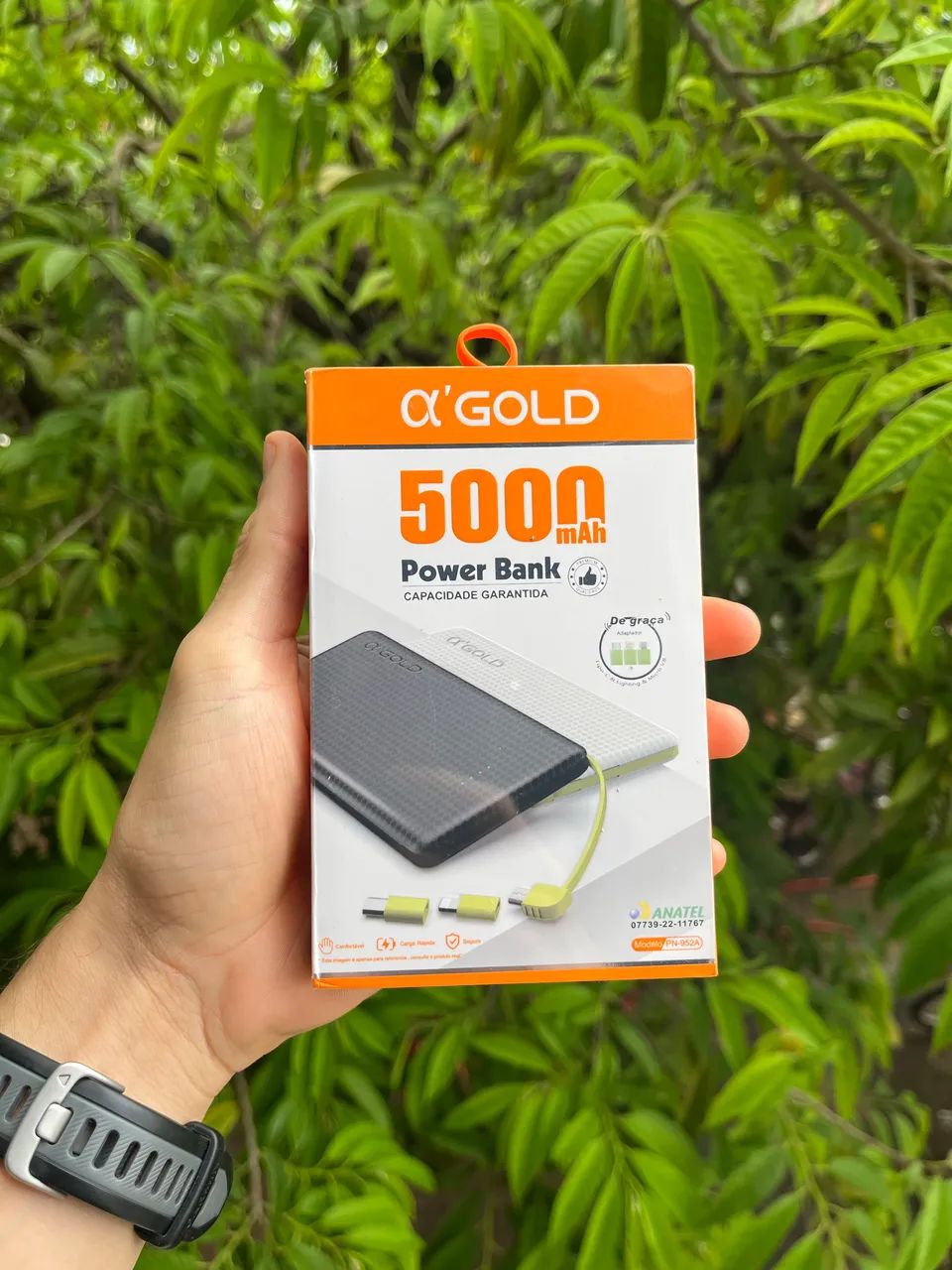 Power Bank ?Gold 5000mAh | Bateria Portátil Compacta e Rápida para Celular