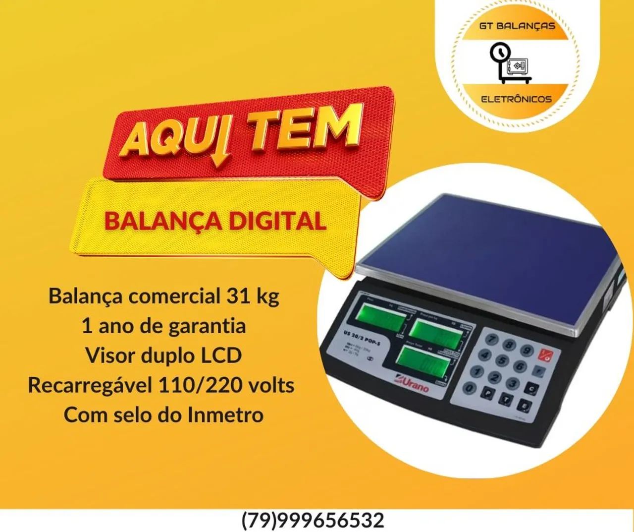 Balança original Urano com selo do Inmetro nova na caixa.