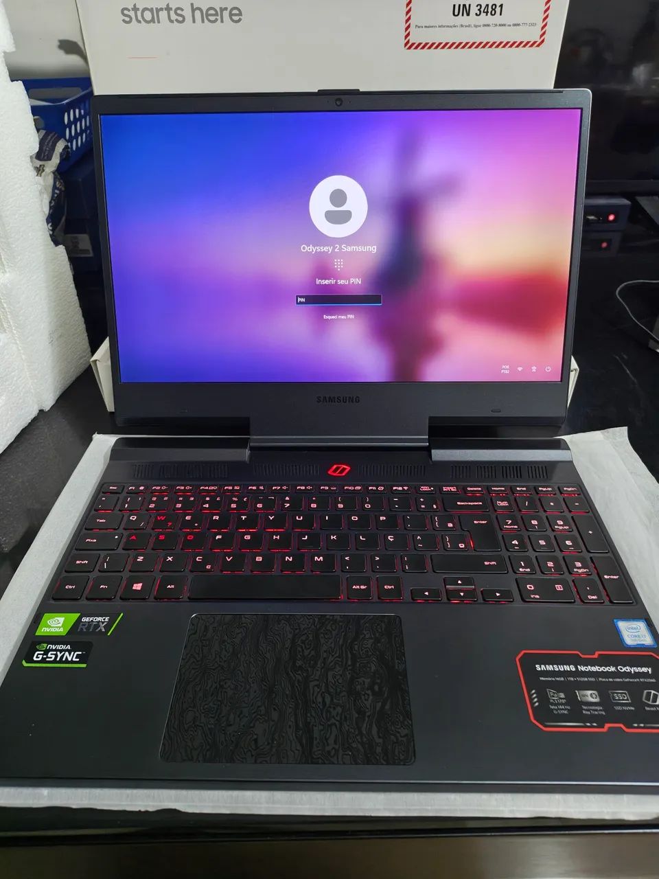 Notebook Samsung Odyssey 2 RTX 2060 16gb RAM