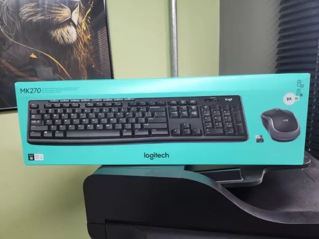 Kit Teclado e Mouse Logitech MK 270 Preto s/Fio 