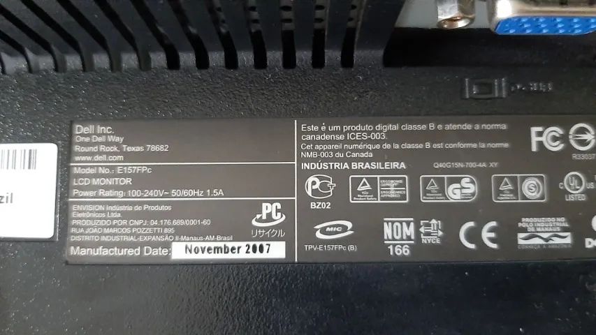 Monitor Dell Lcd E157fpc 15" Bivolt (Usado) - Foto 5