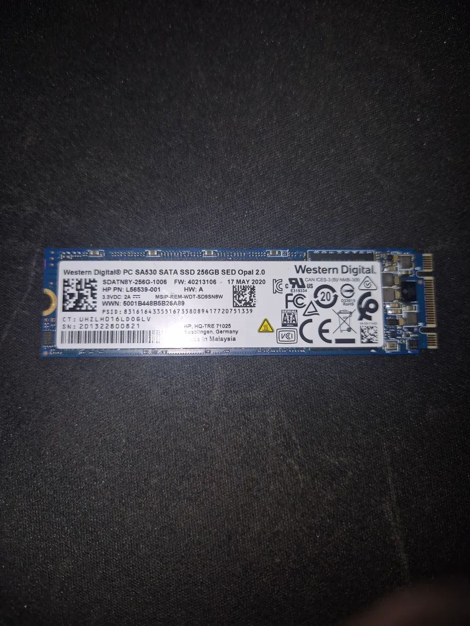 SSD M.2 SATA 256gb 