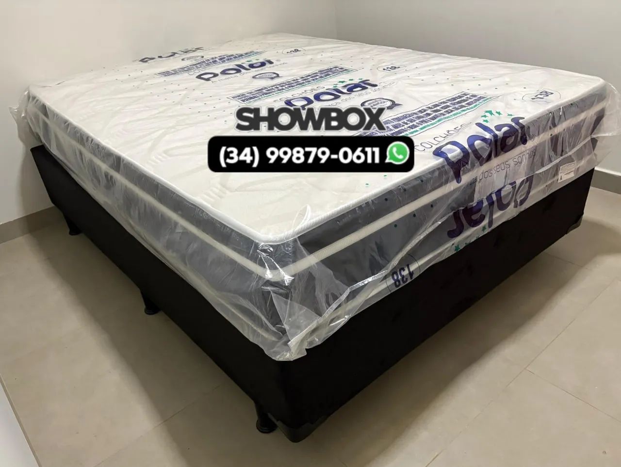 Conjunto Casal Box + Colchão Molas Ensacadas 