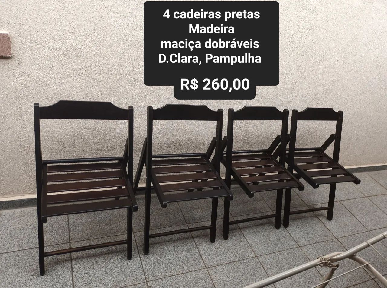 Cadeiras madeira dobráveis 