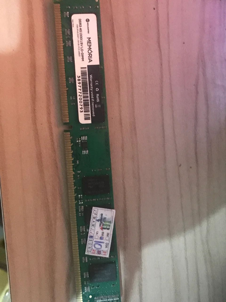 Memória ram DDR3 4GB 133 1.5V