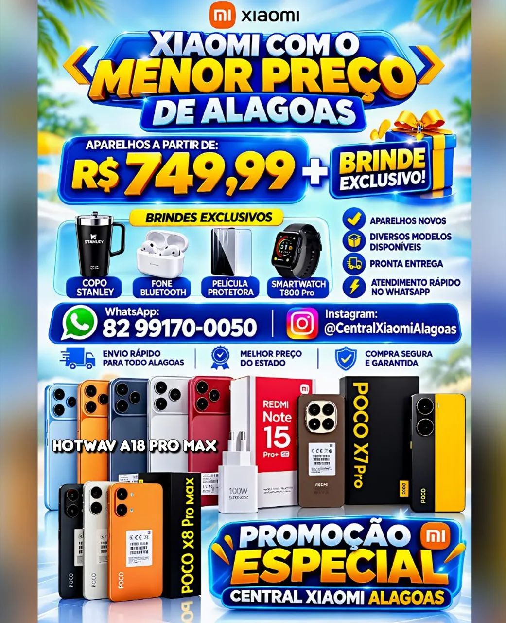 Xiaomi Poco X8 Pro Max, Hotwav A18 Pro Max, Redmi Note 17 Pro e Diversos Modelos 