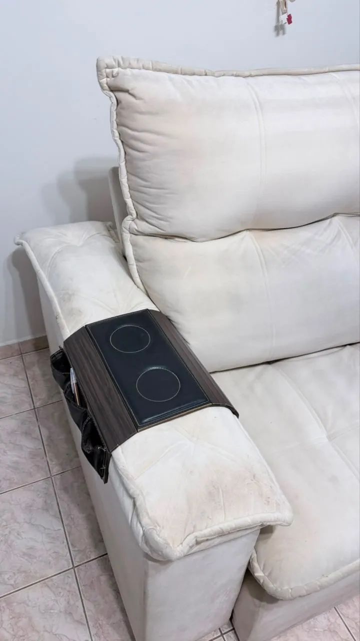 Sofá bege - 2,90 - Bem conservado - Foto 3