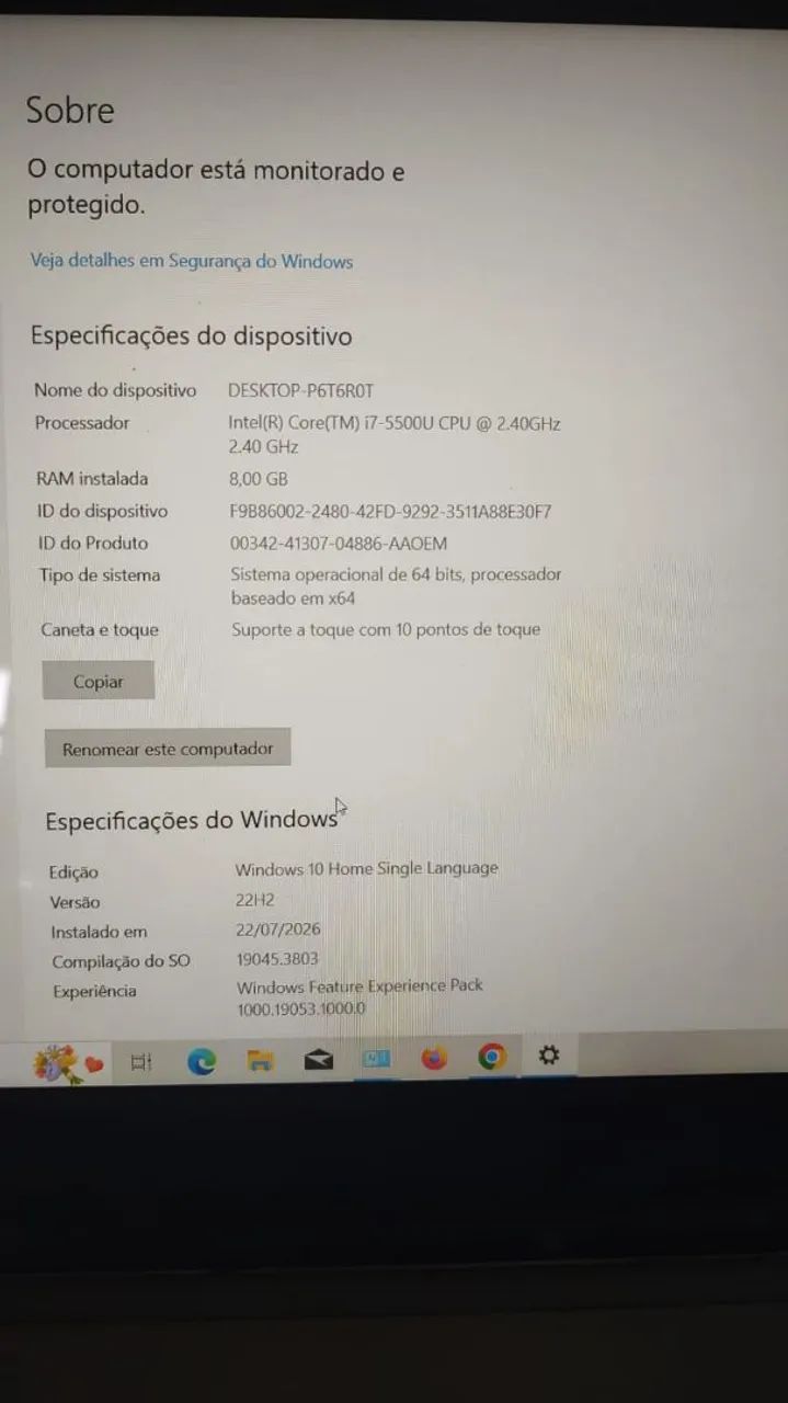 Vendo notebook I.7 com HD 1 tera 