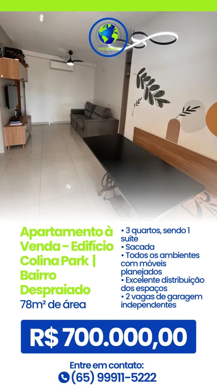Apartamento à Venda - Edifício Colina Park | Bairro Despraiado