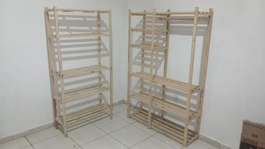 3 cabideiros de madeira - Foto 3