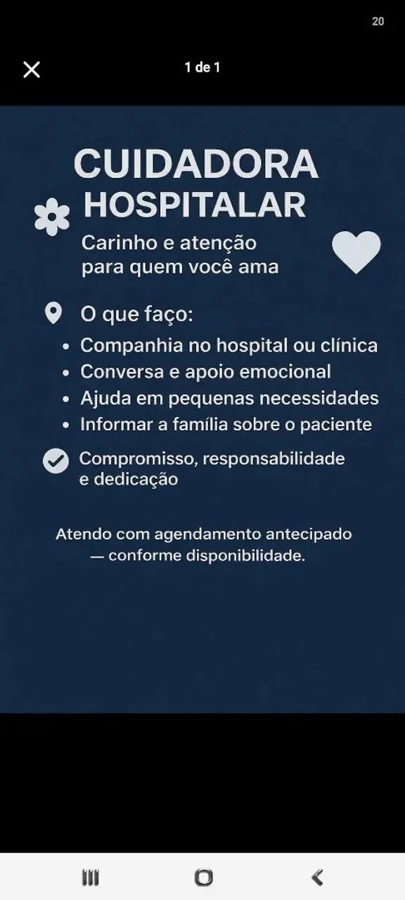 Cuidadora hospitalar 