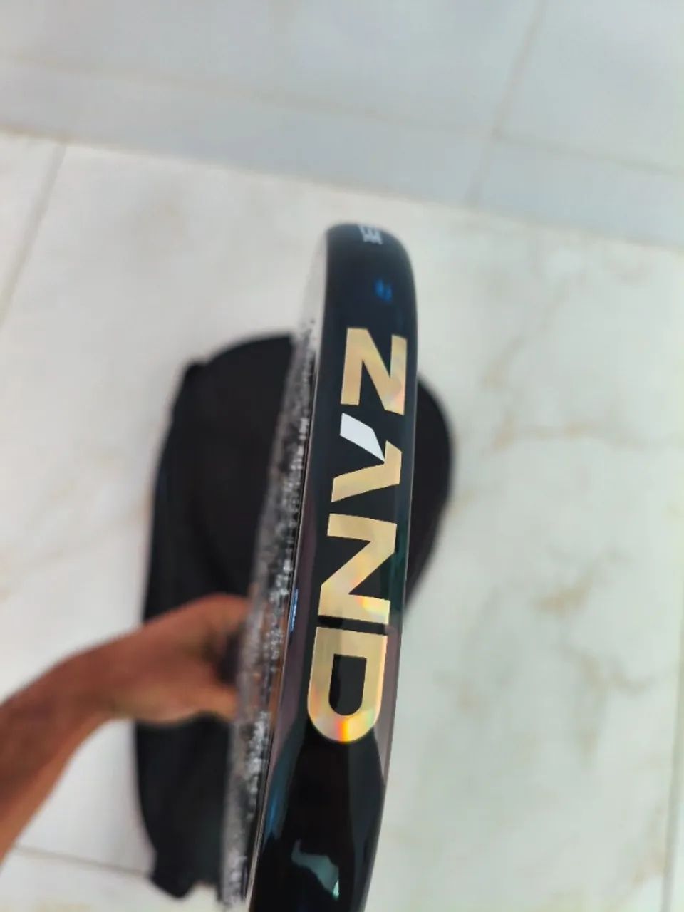 Raquete De Beach Tennis Zand Z Xtreme 12k Preta Com Capa Peso 310g
