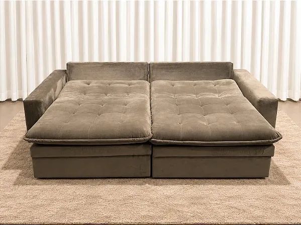 Sofá Cama Sena Baú 2.20m Sem Caixa Entrega Rápida - Foto 5