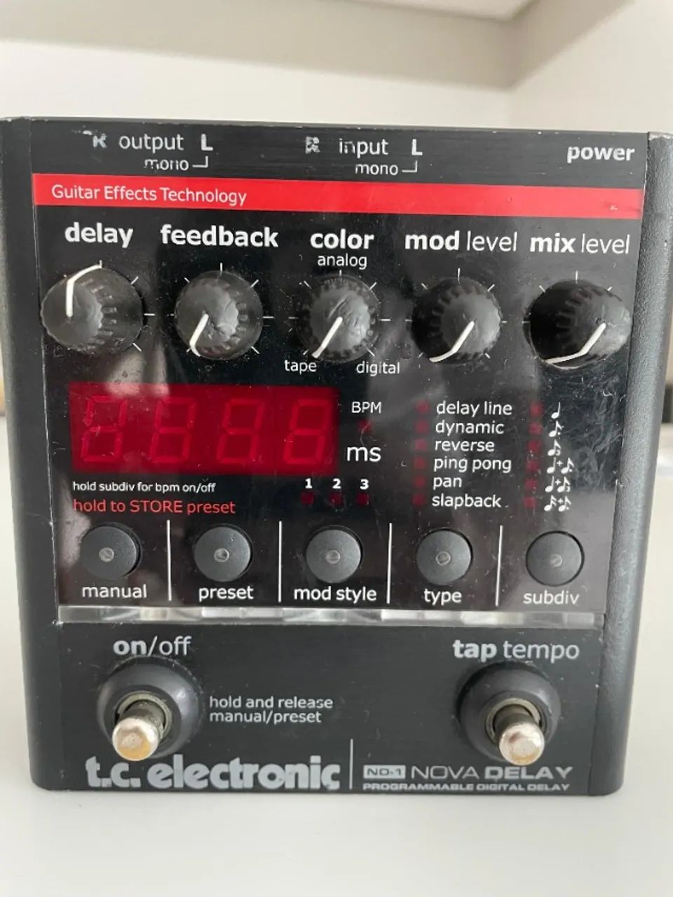 Pedal delay tc eletronics nova delay nd-1 - Instrumentos musicais