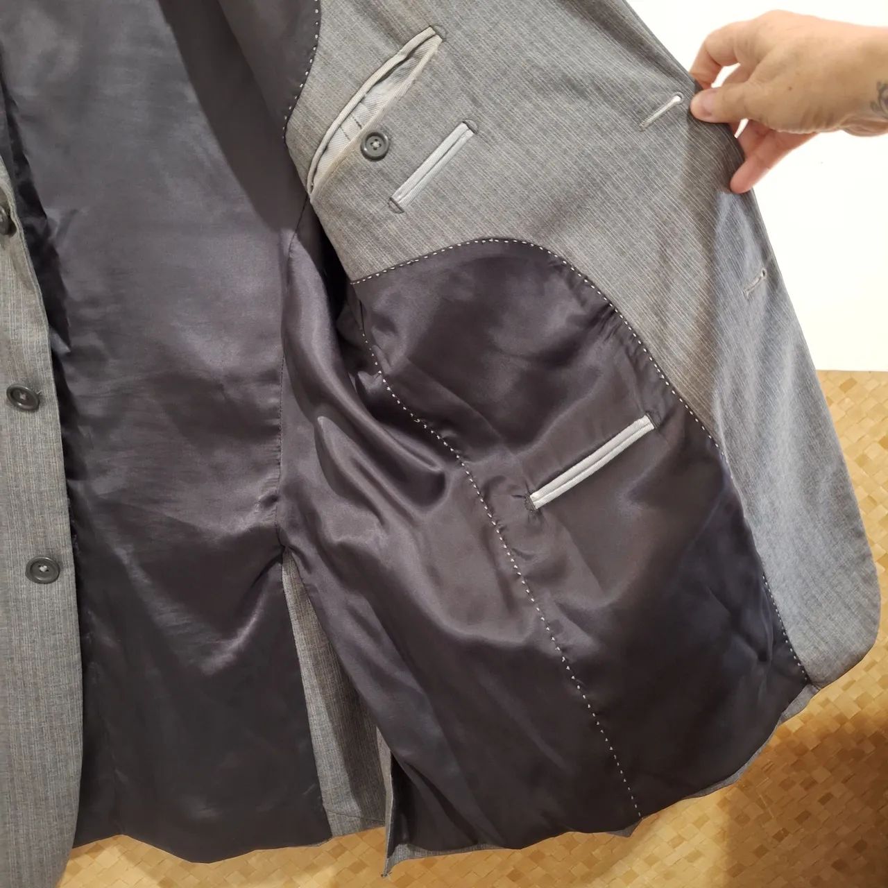 blazer terno dartigny tam.52 na cor cinza. perfeito! - Foto 3