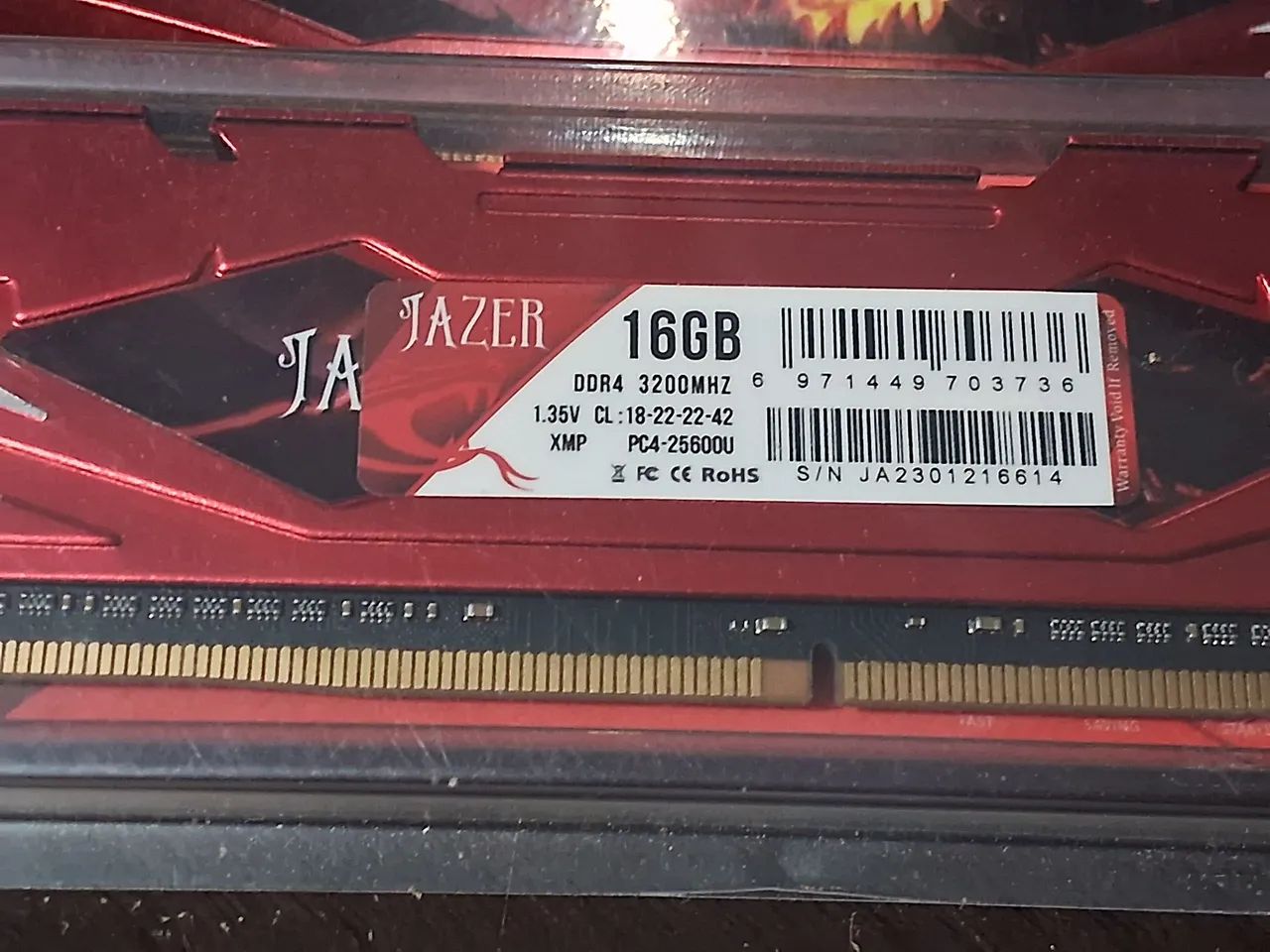 Memórias 32GB(2 x 16GB) DDR4 3200Mhz Jazer - Memória RAM - Batel
