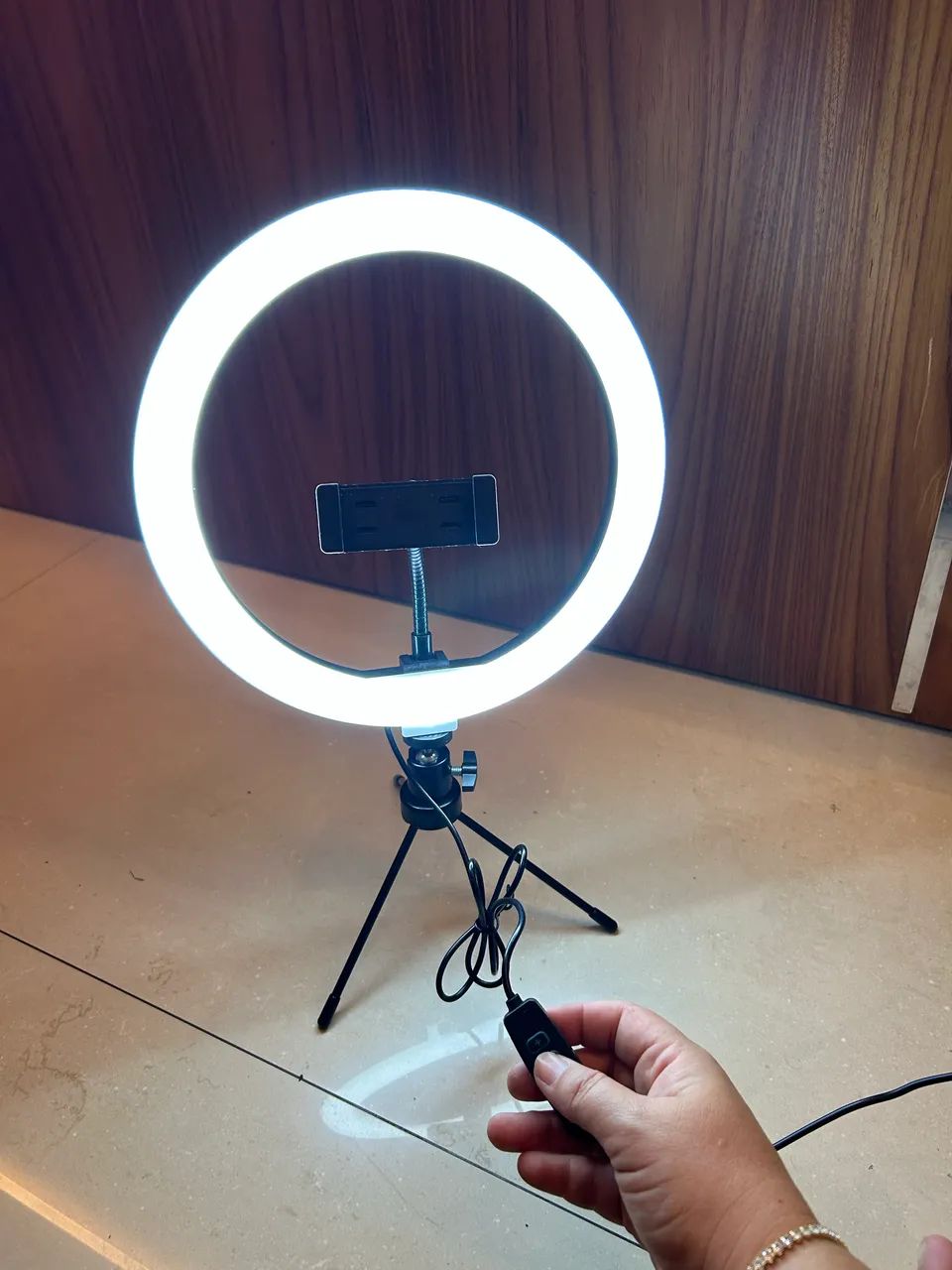 Ring Light - 3 Cores de luz - Com ajuste de brilho - Foto 5
