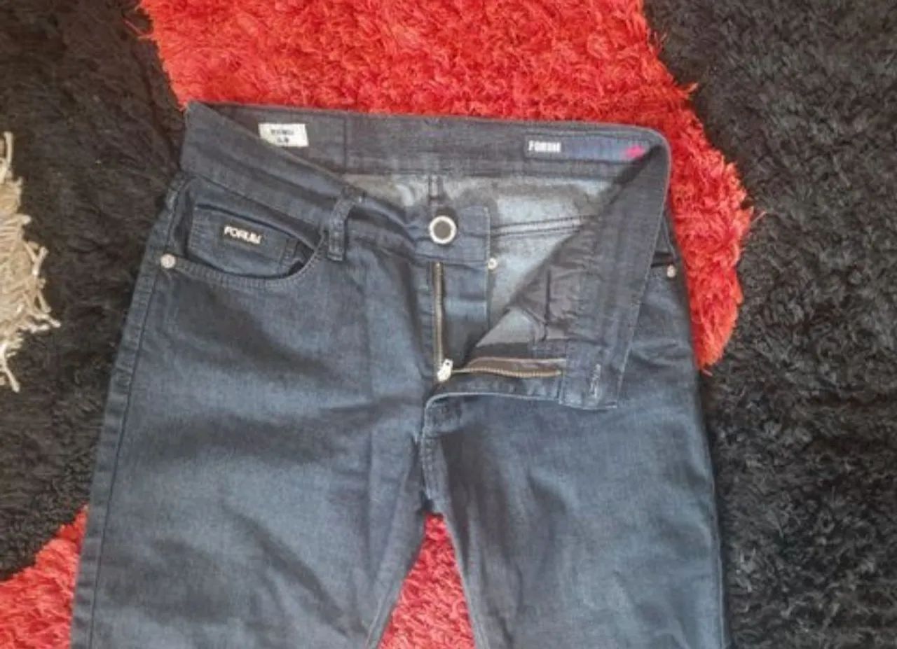 calça forum jeans azul escuro 36 - Foto 3