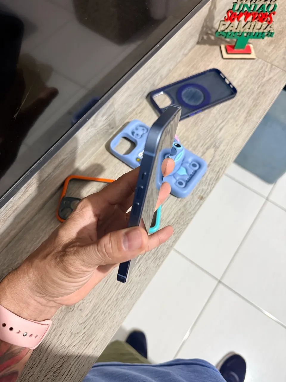 iPhone 14 Azul 128GB - Excelente estado - 85% bateria - Foto 3