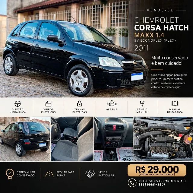 Chevrolet Corsa HAT. MAXX 1.4 8V ECONOFLEX 5P 2011