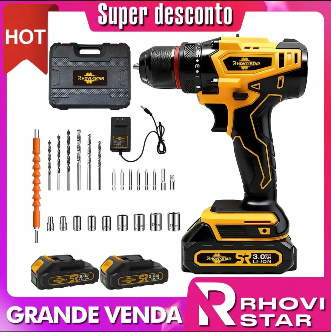 Parafusadeira/Furadeira s/fio 20V 35 torques - Ferramentas de
