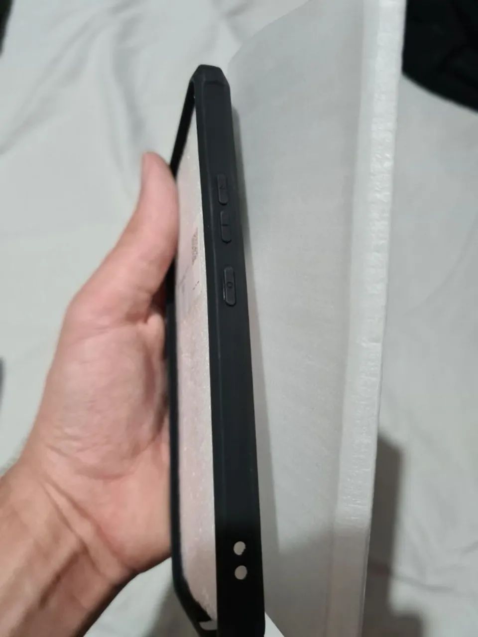 Capa para celular Samsung A54 cor preta e transparente - Foto 2
