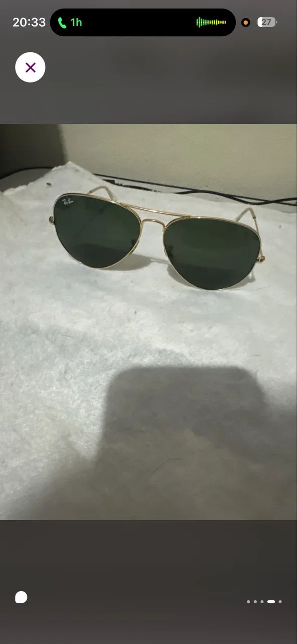 Óculos rayban aviador original 