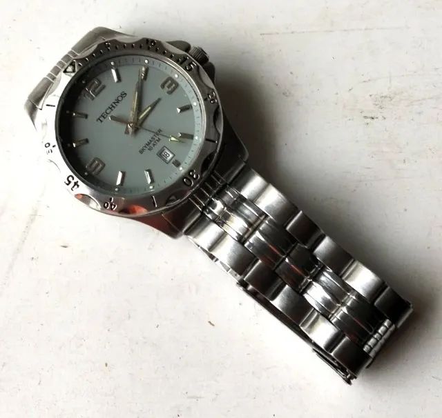 Relógio de Pulso Technos (Linha Skymaster) - Caixa e Pulseira de Aço - Usado - Foto 3