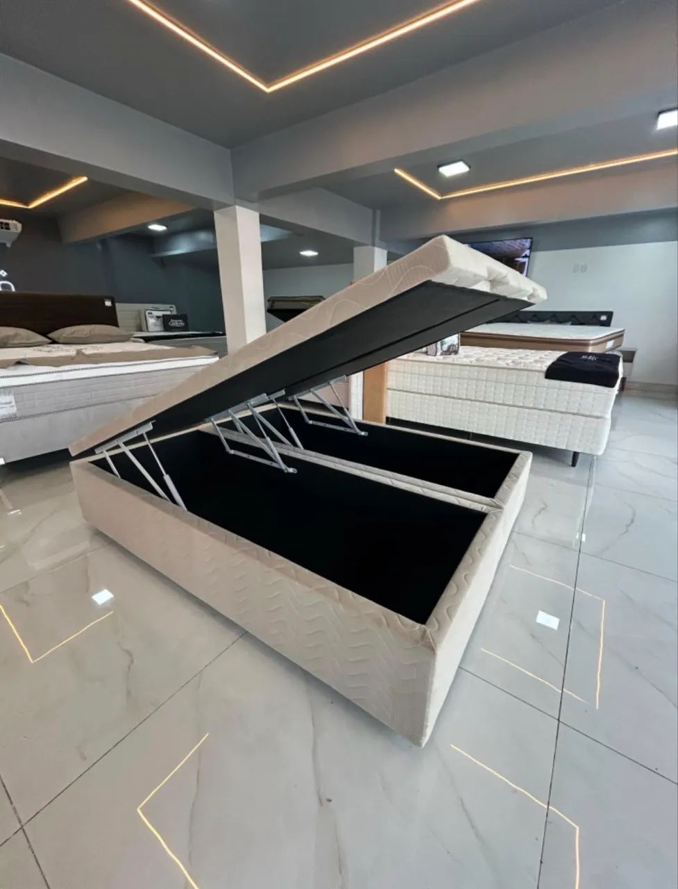 BASE BAÚ SUED QUEEN SOFTFLEX NOVA!!! 