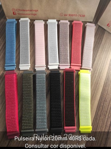 Pulseira de Nylon Forerunner 645 Music e outros de 20mm