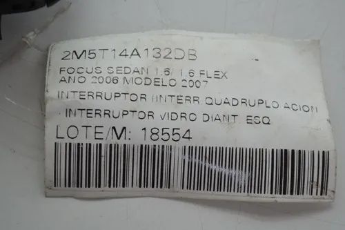 Comando Botão Vidro Ford Focus 2006 2007 Original - Foto 5