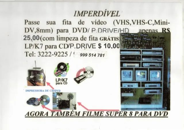 VHS para DVD todos os formatos de fita - Foto 3