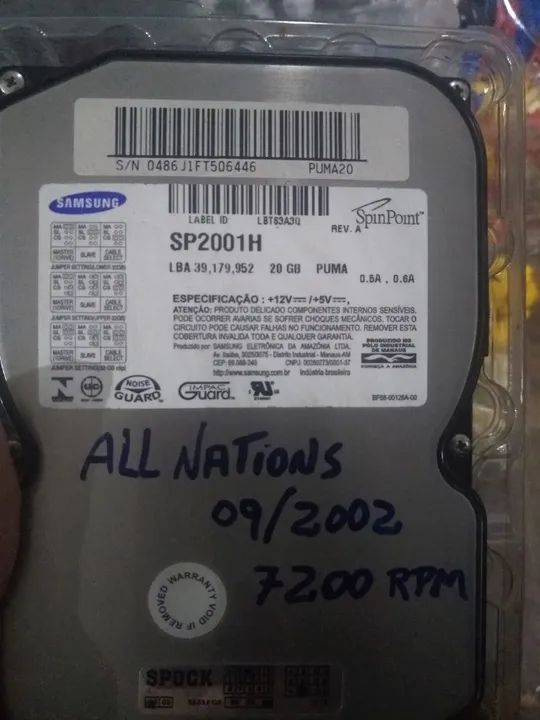 HD Ide Samsumg 20Gb - Foto 3