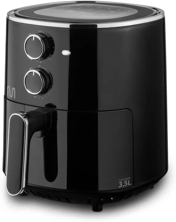 Fritadeira Air Fryer Multilaser CE198, 3,5L, 1500W, preto, 110V - (NOVO) - Foto 3
